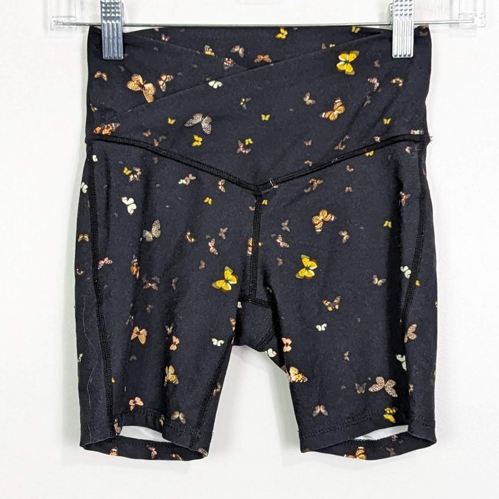 WeWoreWhat Butterfly Black Bike Shorts Size XS